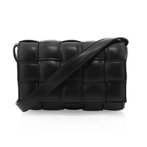 Woven leather padded cassette bag